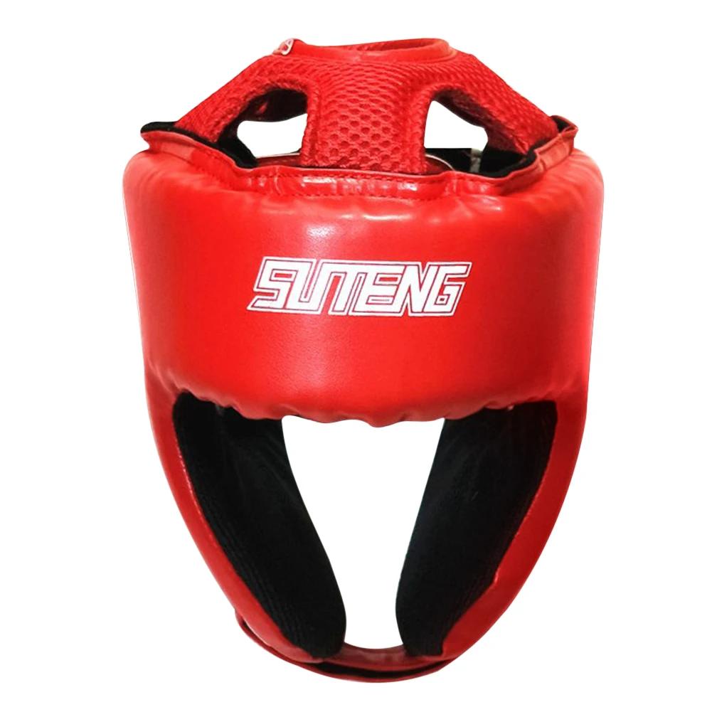 PU Leather Boxing Protective Gear, Proteção de cabeça ajustável Sanda, Wearable Boxing Safety Head Guard, Acessórios esportivos equipados - Image 1