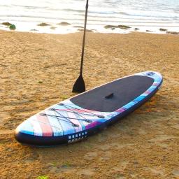 Atacado 10 pés levante-se paddle board kit deck inflável surf oceano prancha de fibra de vidro espuma - Image 3