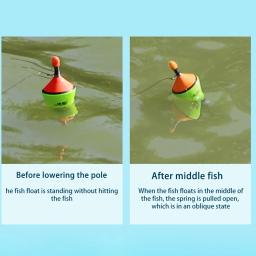 1-3 pçs portátil automático flutuador de pesca rápido bobber acessórios artefato rápido bobber conjunto oceano pesca dispositivo flutuante ferramentas - Image 5