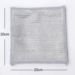Pano De Limpeza Mágico Espessado, Panos De Fio De Aço De Metal De Dupla Face, Toalha De Lavagem De Microfibra, Pano De Esponja Embutido - Image 5