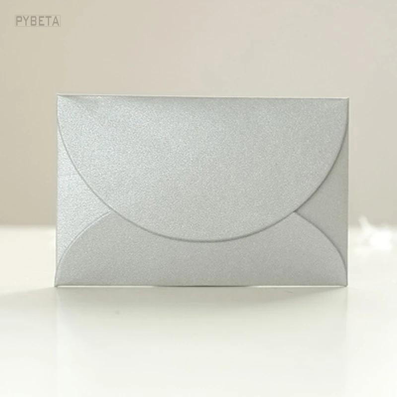 100 peças-9*6cm mini tamanho 250gsm envelope de papel pérola cartão de mensagem cartão bancário cartão de membro decorar envelope convite - Image 1