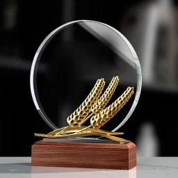 Troféu De Cristal Personalizado, Base De Madeira Criativa, Excelente Decoração De Casa, Produção Profissional, Lembrança, Nova - Image 5