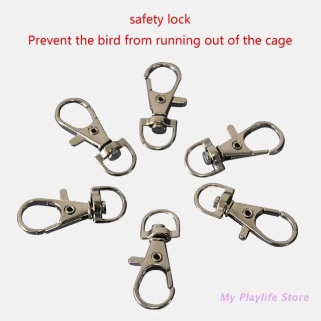 Conjunto de 20 Ganchos de Metal para Cintos e Fechaduras de Portas de Gaiola para Animais de Estimação - Proteção contra Aberturas Acidentais