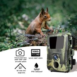 Mini Caça Trail Camera, Câmeras Caçador de Animais Selvagens, Visão Noturna, Armadilhas Fotográficas, Rastreamento de Vigilância, Mini600, 20MP, 1080P, 2Pcs - Image 6