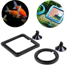 Plástico flutuante alimentador de alimentos para aquário, peixe alimentação suprimentos, flutuabilidade círculo, quadrado e redondo anel de alimentação, tanque de peixes acessório - Image 1