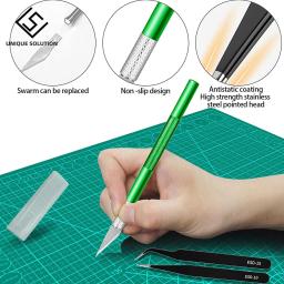 25 peças de precisão hobby ofício conjunto impressora 3d caixa de ferramentas com faca exato, ferramenta deburring adequado para lixar, escultura, modelagem - Image 3