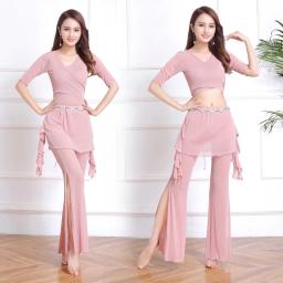 Traje de Performance Oriental para Dança do Ventre, Calças Set, Praticar Roupas, Dança Palco, Calças Indianas Terno, Dança Pantaloni, Moda - Image 4