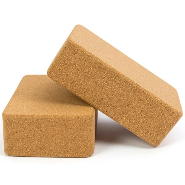 Conjunto de 3 Blocos de Cortiça de Alta Densidade para Yoga e Exercícios em Casa, Ideal para Treinos Internos e Fitness