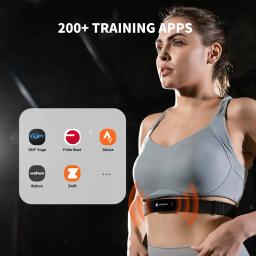 COOSPO-Monitor de Freqüência Cardíaca Recarregável, Ciclismo Fitness, BT5.0, ANT Plus para Garmin, Wahoo, Zwift, H9Z - Image 4