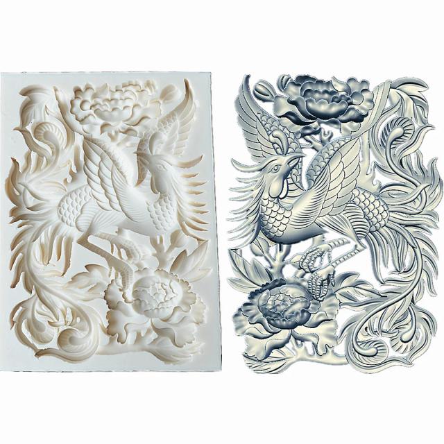 Molde de Silicone para Bolo Fondant e Arte em Resina, Acessórios Bonitos para Decoração de Bolos e Cozinha