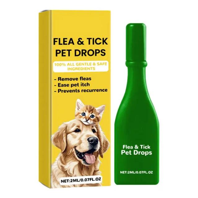 Spray Repelente de Pulgas e Carrapatos para Cães e Gatos - Alívio Duradouro da Coceira e Remoção Eficaz de Insetos