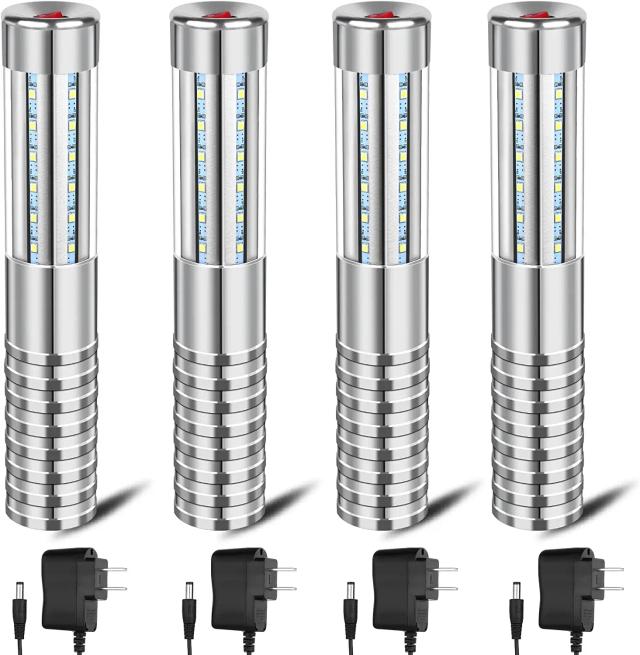 Champanhe com Serviço de Garrafa, Topper Iluminado em Ouro ou Prata, LED Strobe Baton - 4 Peças para Discotecas