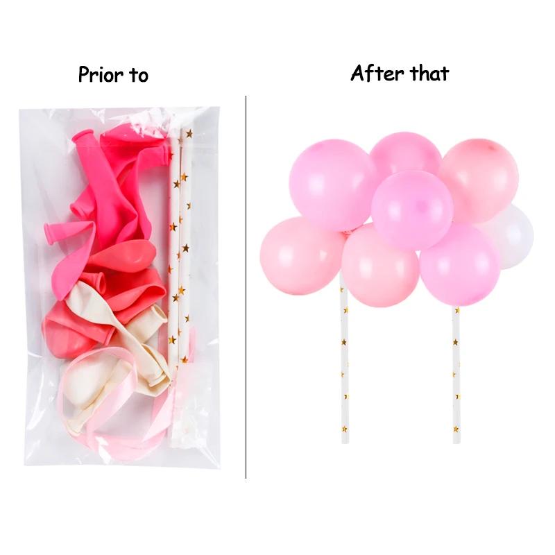 Látex Balão Decorações Do Bolo, Lantejoulas De Metal, Balões De Confete, Crianças Festa De Aniversário Decoração Do Bolo, Casamento, Decoração Do Chuveiro Do Bebê, 5 ", 10 Pcs - Image 1