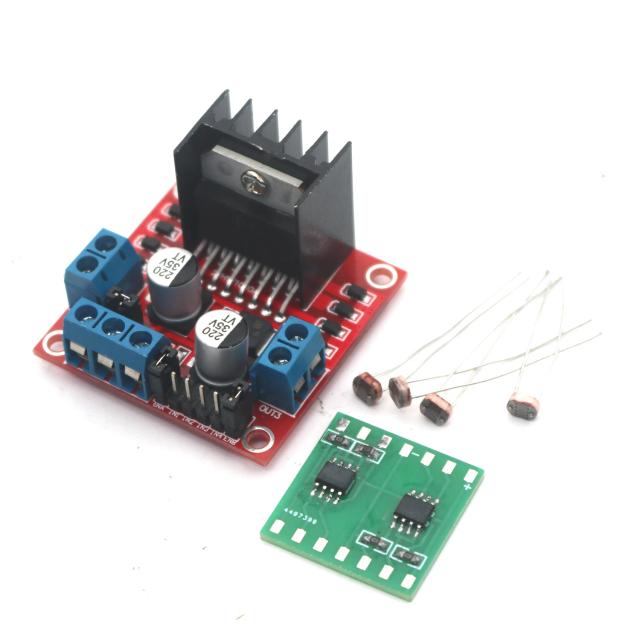 Rastreador Solar Duplo Eixo L298N com 4 Photoresistor 12V