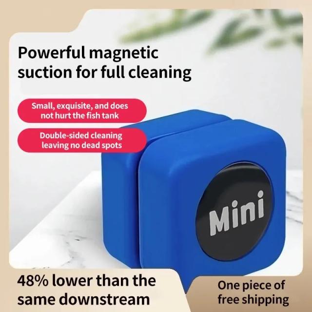 Limpador de Vidro Magnético para Mini Aquários Resistente a Arranhões para Vidro e Acrílico