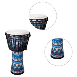 Goatskin Djembe Tambor para adultos e crianças, padrões artísticos coloridos, instrumento musical, grande presente para iniciantes, tambor africano, 8 ", adultos - Image 5