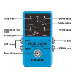 NUX Mod Core DeluXE MKII Modulação Pedal, 8 tipos diferentes - Image 4