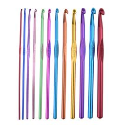 Agulhas de crochê coloridas, 8 peças, liga de alumínio, conjunto de agulhas de costura, crochê, ganchos diy - Image 4