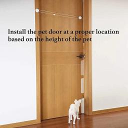 Gato do cão de estimação abridor de porta automática controlável entrada formação porta aberta ferramenta sem perfuração fácil instalação para o gato do cão - Image 2