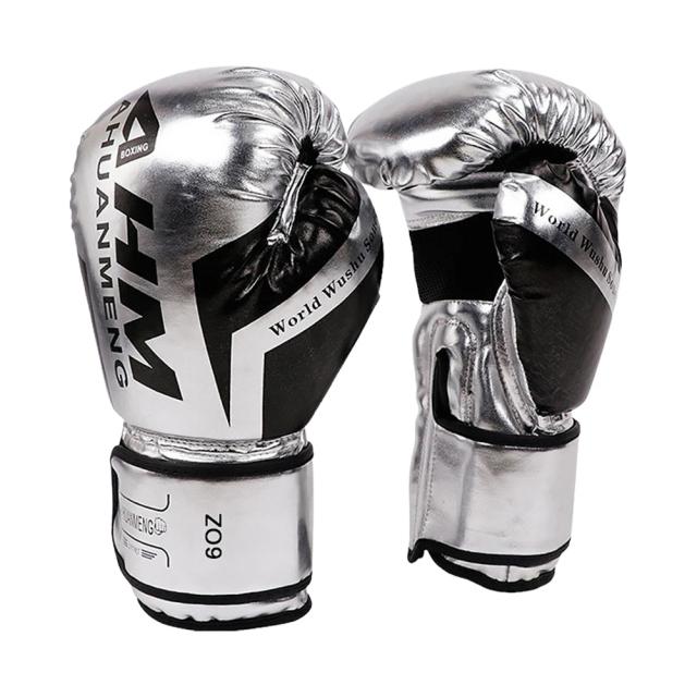 Luvas de Boxe de Couro PU Profissionais para Adultos e Crianças - Luvas Respiráveis para Muay Thai e Sanda com Espuma de Alta Densidade