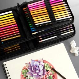 Lápis Colorido Aquarela Conjunto com Casos, Desenho Profissional Esboçando Arte Suprimentos, 48 Pcs, 72 Pcs, 120 Pcs, 200 Pcs - Image 3