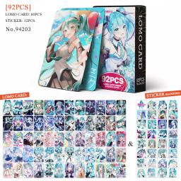 Anime japonês Lomo Card, Hatsune Miku, Mini Jogos de Cartas, Cartões Postais, Coleção Fan, Presente Toy, Ventilador, 60 Pcs, 32 Pcs, 1 Pacote, 92 Pcs - Image 6
