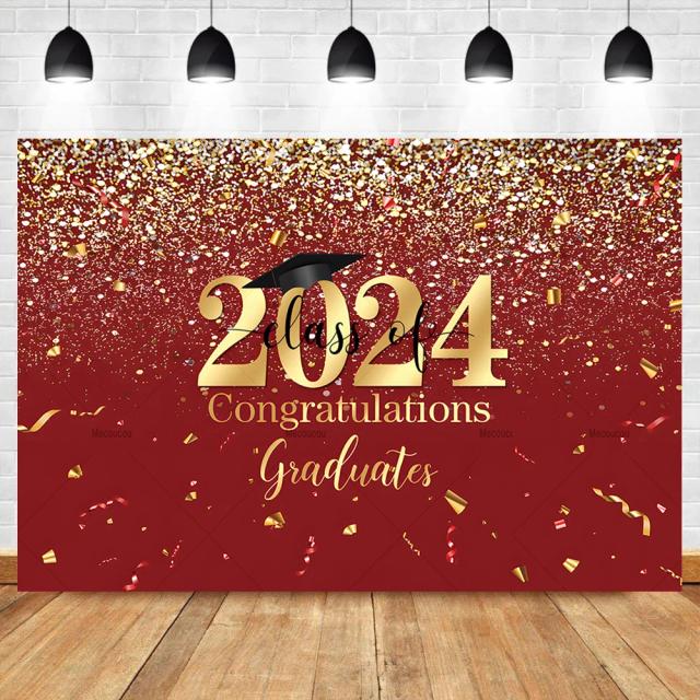 Banner Personalizado para Festa de Graduação 2024, Decoração de Fundo para Fotografia e Celebração da Conquista Acadêmica