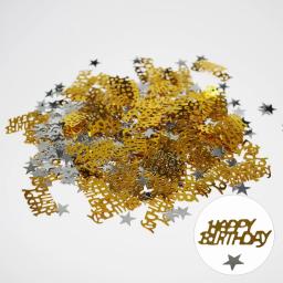 1 pacote 15g feliz aniversário confetes decoração estrelas carta confetes casamento festa de aniversário decoração flores de aniversário - Image 2