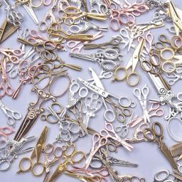 10/20/30/50pcs DIY Ferramenta Tesoura Charme Para Fazer Jóias Acessórios Mix Clipper Pedant Handmade Componentes Materiais Breloque - Image 1