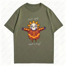 Esquie mon ami quer um abraço camiseta de algodão expedição 33 jogo feminino masculino camiseta topos presente para jogadores roupas de jogos roupas femininas - Image 6