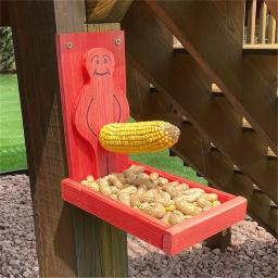 Orgulhoso Homem Esquilo Alimentador De Pássaros, Engraçado Bied Alimentadores para Fora, Suporte De Espiga De Milho e Carregador De Sementes De Amendoim, Quintal Decoração - Image 2