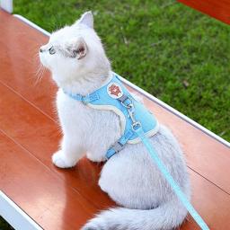 Arnês para para gatos, coleira ajustável para animais estimação, tração, coelho, gatinho, cachorro, corda - Image 2