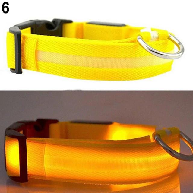 Coleira Brilhante LED Anti-Perda para Animais de Estimação com Luz Noturna - Segurança para Cães de Todos os Tamanhos