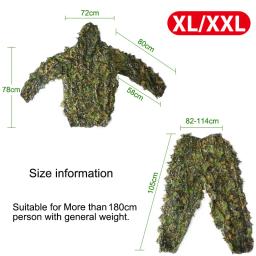 Ghillie Suit Camuflagem Roupas, Jungle Suit, CS Training Leaves Vestuário, Calças de caça, Jaqueta com capuz, Ao ar livre - Image 5