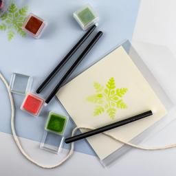 Mini pincéis de mistura de tinta detalhada, 4mm/6mm/8mm, ponta plana/ângulo, para pintura, desenho, cartão, artesanato, conjunto de ferramentas de liquidificador - Image 3