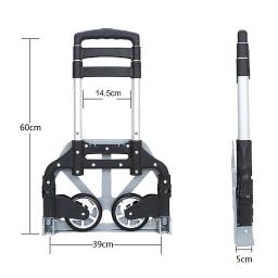 Caminhão De Mão Dobrável De Liga De Alumínio, Carrinho de mão portátil, Carrinho para bagagem de viagem, Carrinho de compras - Image 6