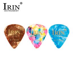 IRIN-Palhetas de guitarra coloridas, palheta, palhetas celulóides para ukulele, baixo elétrico, peças, 0,71mm, 100pcs - Image 4