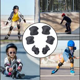 Conjuntos de engrenagens protetoras para crianças, segurança do joelho, patins no gelo, protetor de rolo, esporte ao ar livre, patinação, bicicleta, crianças, 6 pcs - Image 4