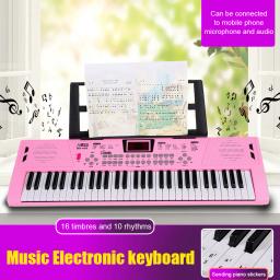 Piano digital de 61 teclas, com alto-falantes duplos embutidos, música, teclado eletrônico, Sintetizador, instrumento para crianças - Image 3