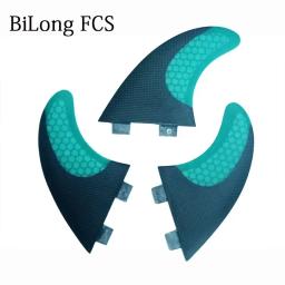 Bilong fcs aletas da prancha de surf gêmeo tri fin um conjunto g5 tamanho fibra de vidro núcleo desempenho com carbono m tamanho surf fin - Image 2