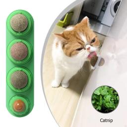 Natural gato gato parede vara-no brinquedo bola doces lambendo trata saudável remove bolas de cabelo para promover digestão gato grama lanche - Image 4