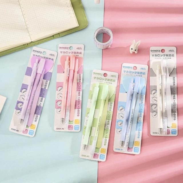 Kit de 4 Ferramentas para Scrapbooking e Artesanato: Cola, Caneta, Escultura e Faca para Criatividade Kawaii