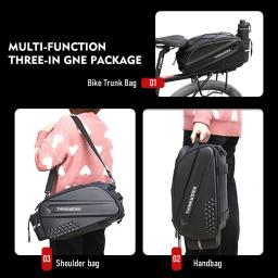 Impermeável Reflective Bicicleta Saddle Bag, Grande Capacidade, cauda Tronco Traseiro Bag, Road Mountain Bike Bagagem Transportador, Bicicleta Sacos, 14L - Image 6