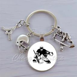 Chaveiro personalizado para jogadores do hóquei no gelo, imagem do logotipo DIY, presente elegante para o fã - Image 4