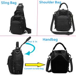 Bolsa de Ombro de Nylon Tático, Mochila Peito Único, Compacta para Esportes ao Ar Livre, Caça Aventura, Alta Qualidade - Image 2