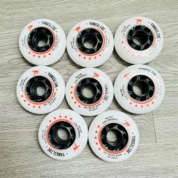 [72mm 76mm 80mm] roda de patinação da corrediça com dureza 90a, superfície geada pequena do plutônio durável do rosa roxo azul - Image 6
