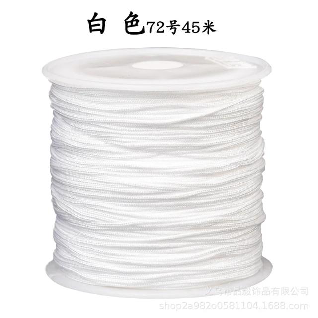 Fio de Nylon para Artesanato e Jóias - 45m, 0,8mm, Ideal para Macramé, Pulseiras e Nós Chineses