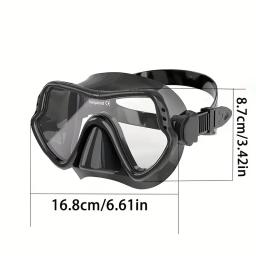 Máscara profissional de mergulho snorkel, lente ultra clara com visão ampla, óculos de vidro temperado, anti vazamento, equipamento de mergulho - Image 2