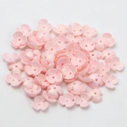 200 pçs/lote 10mm misturado acrílico três pétalas contas de flores espaçador contas para fazer jóias brinco hairpin decoração accessorie - Image 3