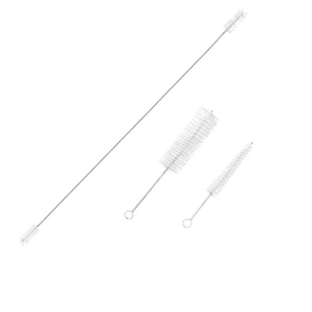 Conjunto SLADE-B108 de Escova de Limpeza para Instrumentos Musicais - 3 Peças com Pincéis de Tubulação em Aço Inoxidável e Cerdas de Nylon